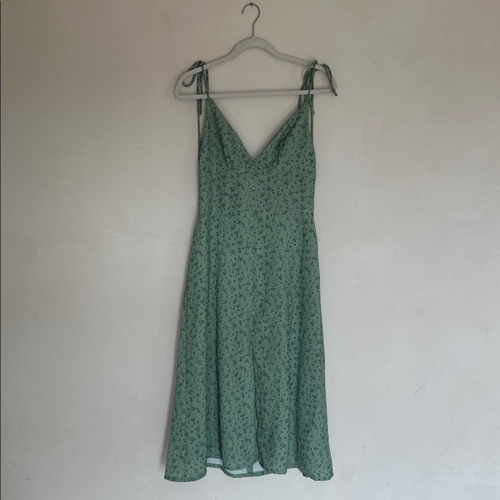 House of CB Green Floral Midi Dress